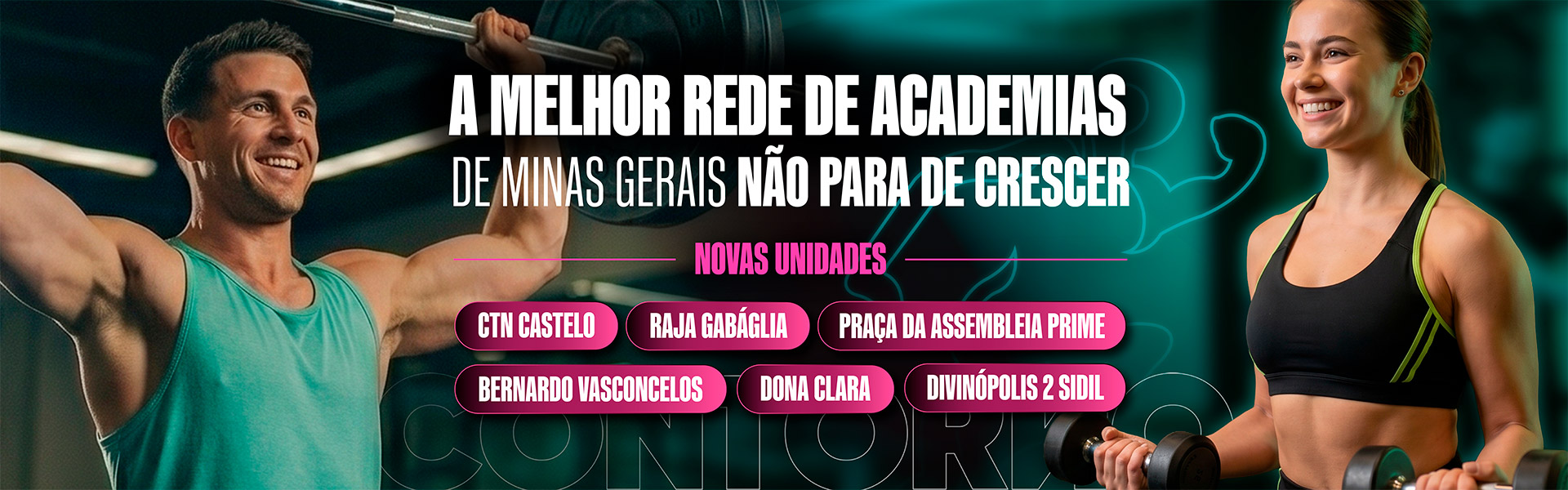 A melhor rede de academias de Minas Gerais não para de crescer.